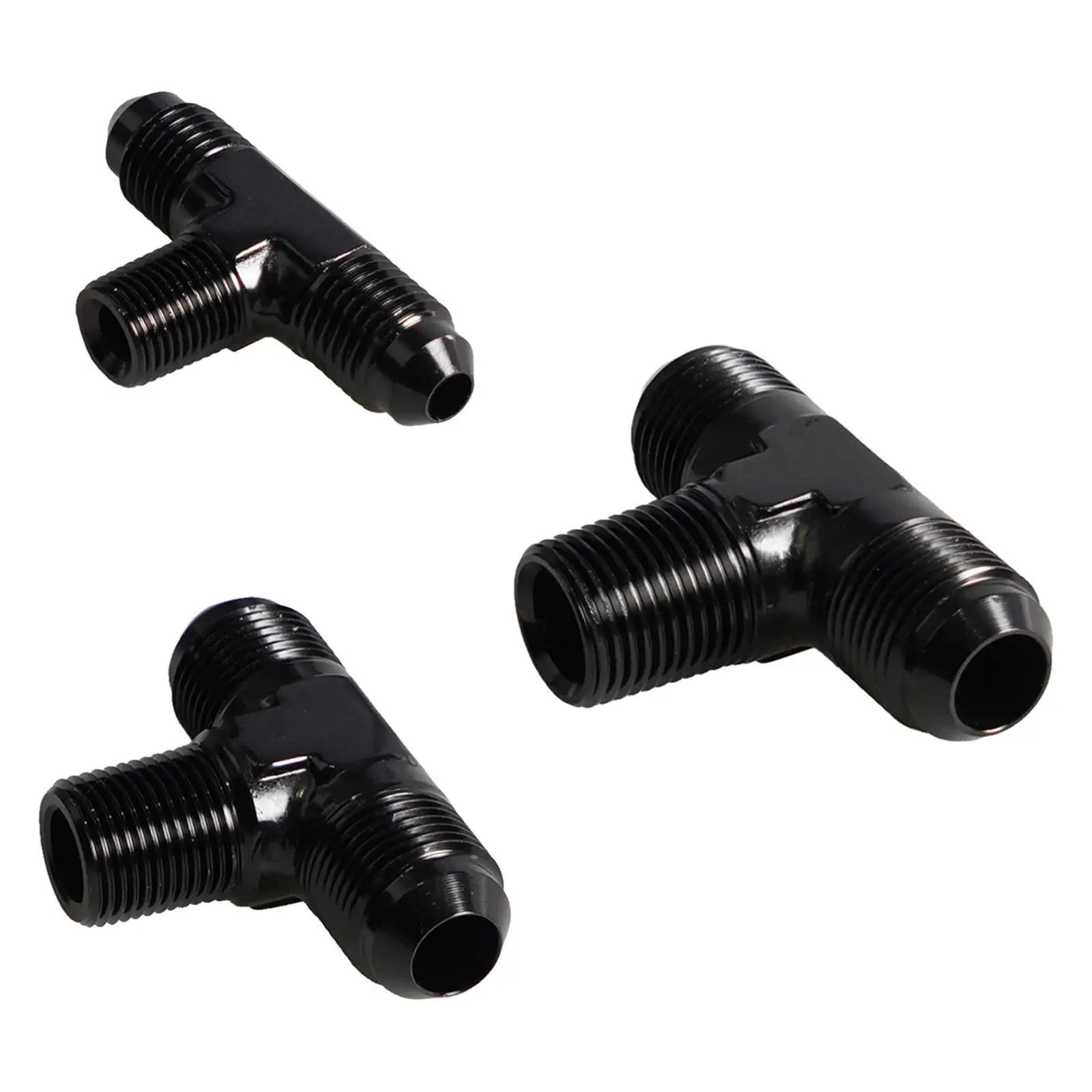 AN3 Male to 1/8inch NPT Hose Tee Adapter Connector Fitting On Side Branch Tee Accessories Premium Durable Professional Car