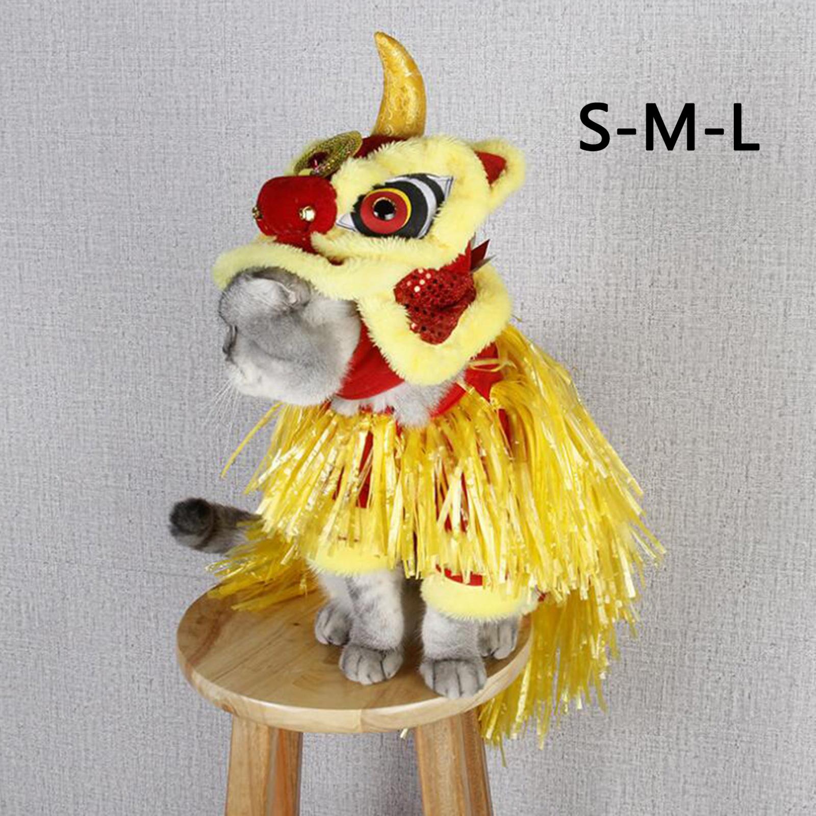 Funny Cute Pet Cat Costume Lion Costume For Cat Dog Halloween Christmas Clothes Fancy Dress Party Pet Clothes Cosplay New Year