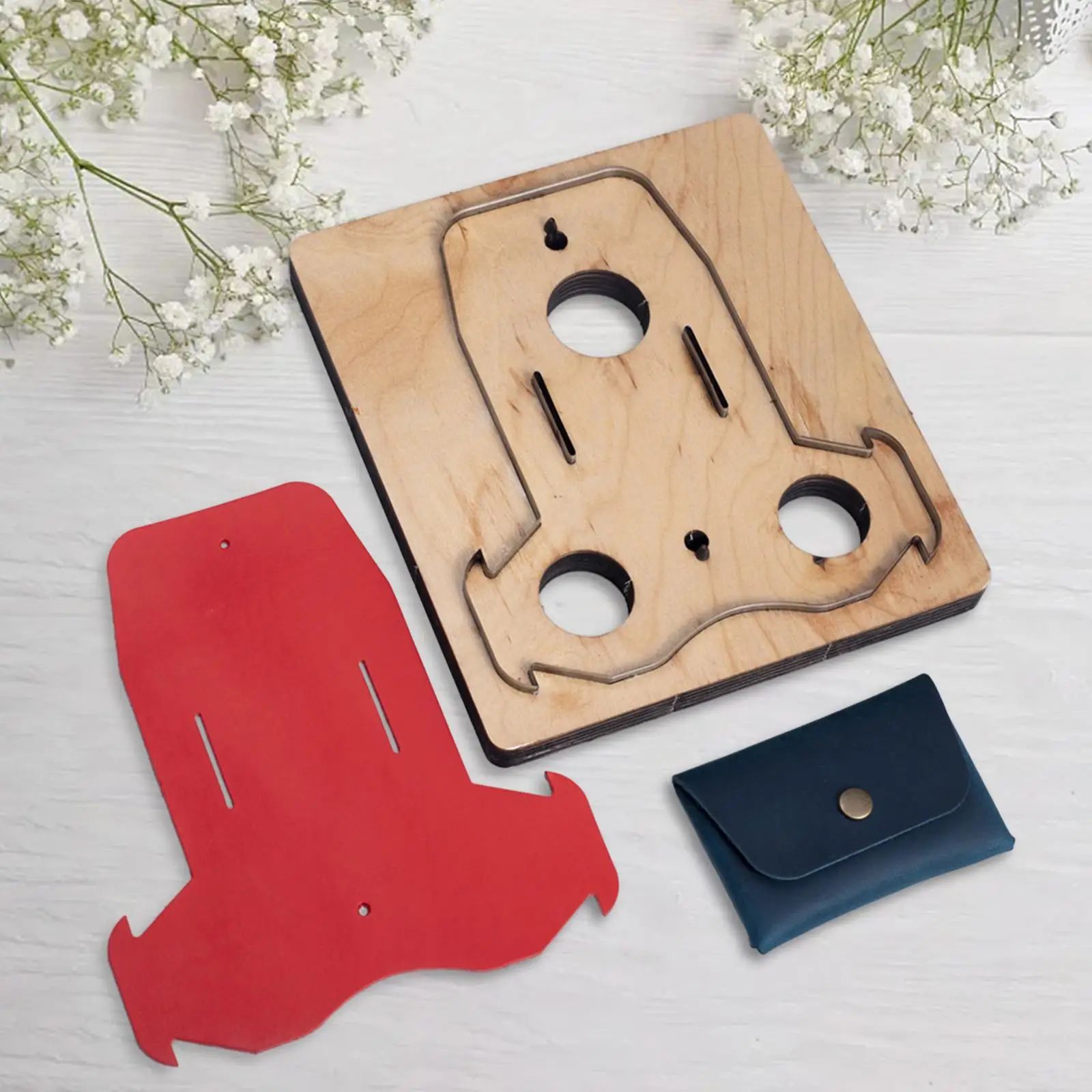 DIY Card Holder Leather Die Cutter Handmade Durable Purse Coin Purse Leather Wallet Mould Wood Die Leather Tool Cutting Mold