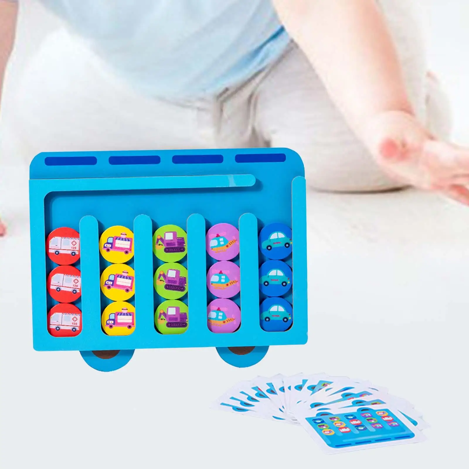 Slide Puzzle Sorting Toy Montessori Sorting Toy for 1 2 3 4 Years Old and up