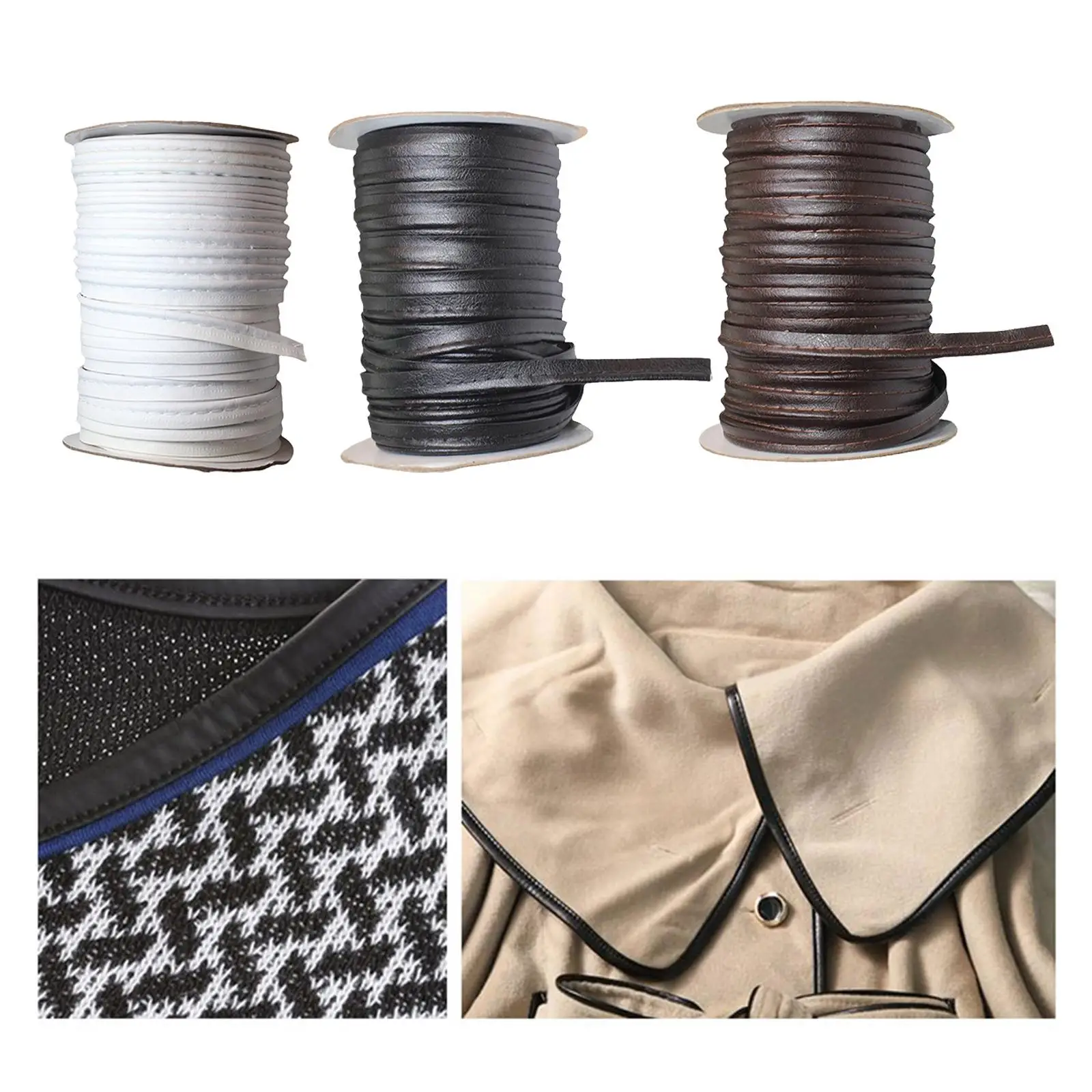 Bias Tapes Single Fold Leather Bias Binding Tapes DIY Craft Apparel Sewing Fabric 50yards/lot