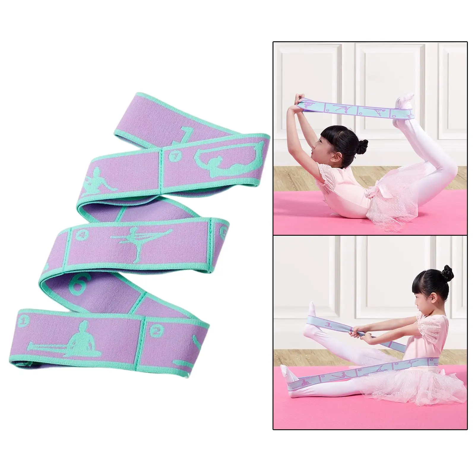 Multifunctional Resistance Band Training Yoga Auxiliary Stretching Belt Stretch Elastic Band for Beginner Pilates Dancing