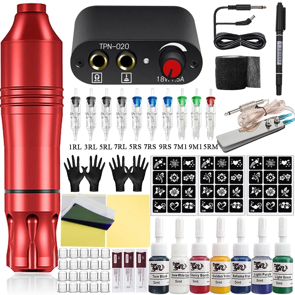 Best of Tattoo Pen Kit Tattoo Machine Set Complete Beginner Tattoo Pen Machine Kit Pigments Permanent Makeup Tattoo Accessories Reviews & Tips