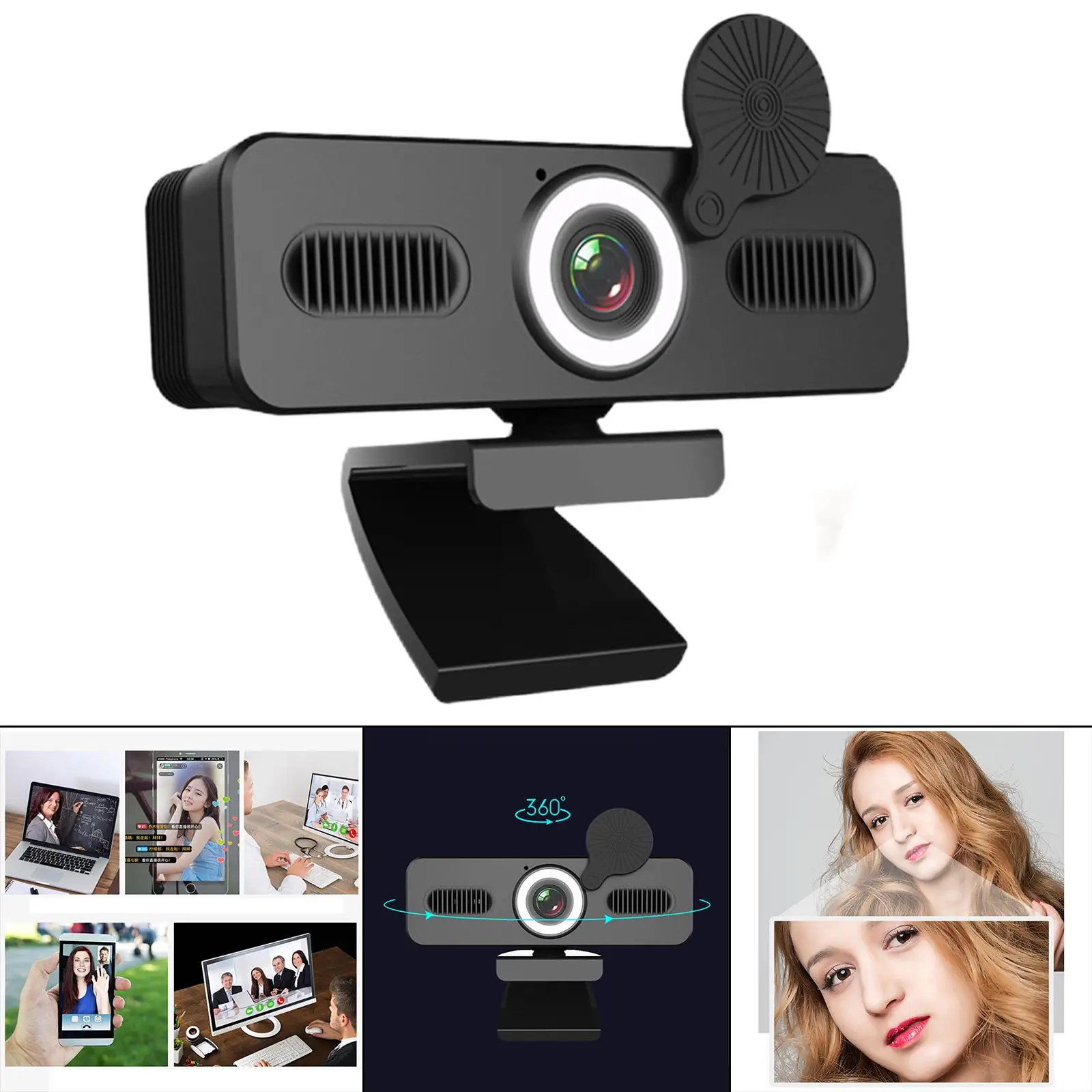 USB Computer Camera with Web  with Microphone Auto for Video Calling  Learning  Computer
