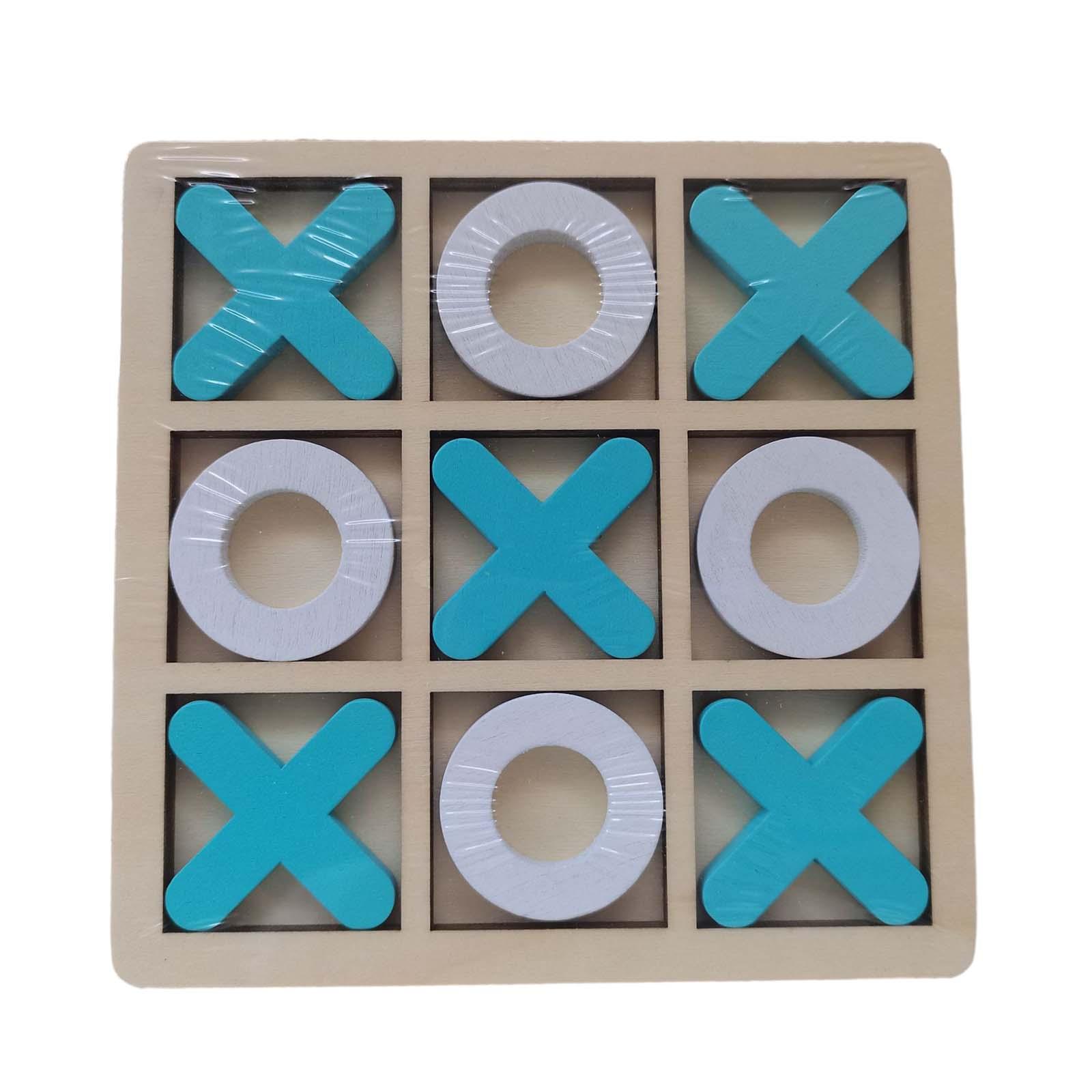 Wood Tic TAC Toe Game Set Puzzle Games Classic Parent Child Interaction Game XO Chess Board Game for Adults Families Travel