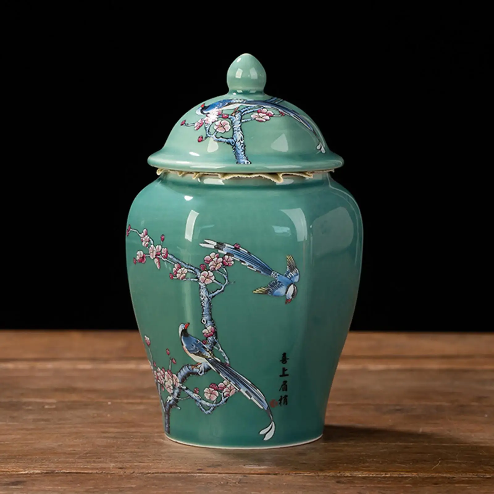 Ceramic Ginger Jar Vintage Style Decorative Gift Crafts Porcelain Jars Vase for Office Table Decoration Wedding Weddings Desktop