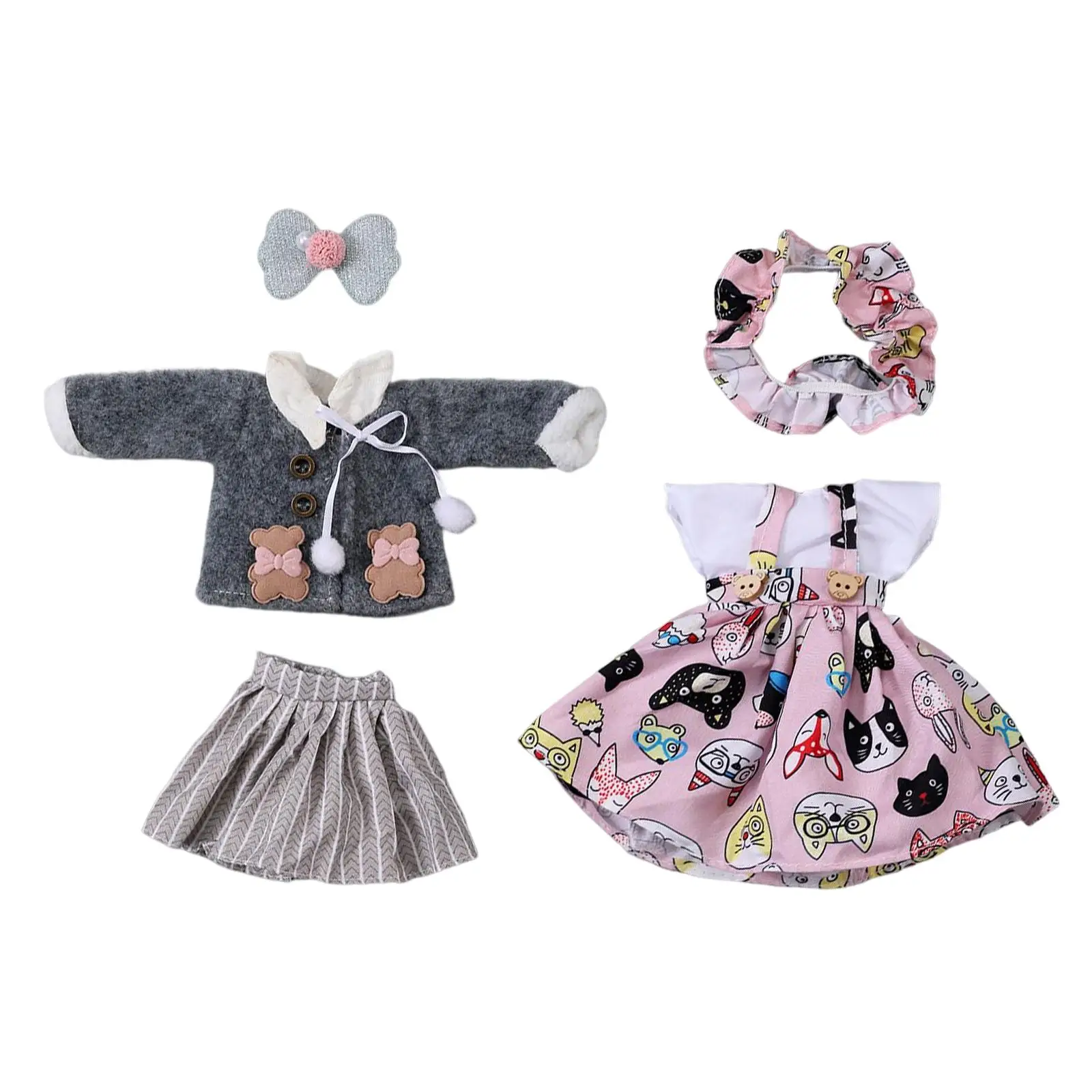 girl Dolls Dress up Accessory Daily Wear Clothing for 1/6 Fashion Doll