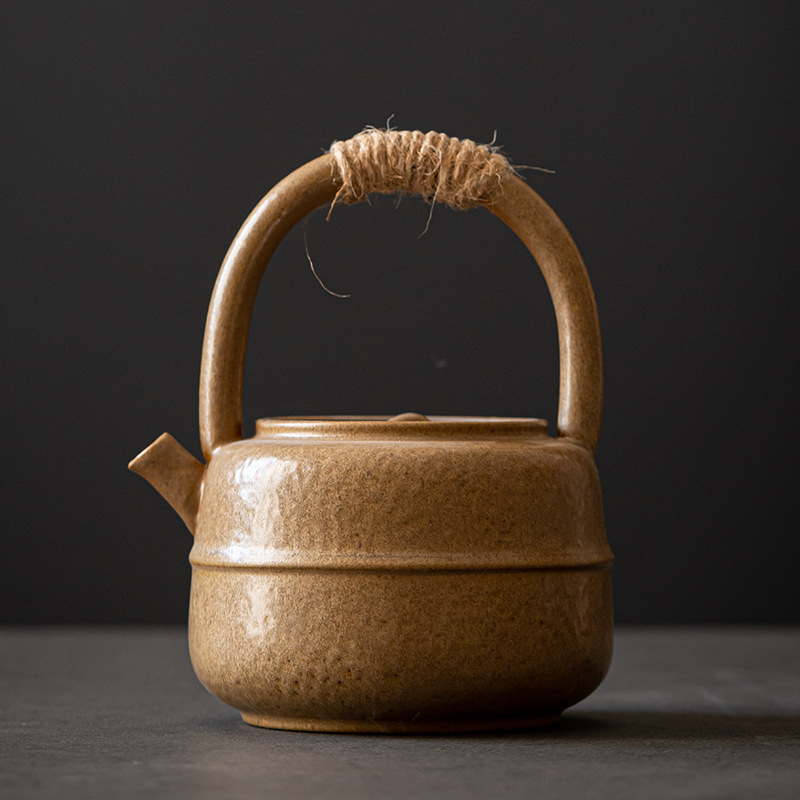 Description Picture 6 of item450ml Stoneware Teapot Tea Kettle Ceramic Teapot Teaware Tea Set Tea Utensils Tea Maker Tea Pot Set Tea Making Tools Accessories