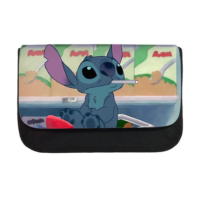 Disney Anime Lilo & Stitch Pencil Case Kawaii Stitch Print Pen Bag Cartoon  Students Storage Bag Stationery Toy Gift - AliExpress