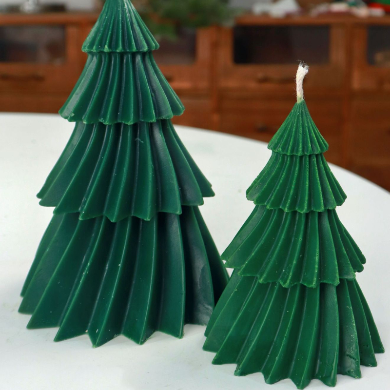 Description Picture 6 of item3D  Christmas Tree Candle Silicone Mold DIY Christmas Candle Making Handmade Soap Plaster Resin Mold Christmas Gift Home Decor