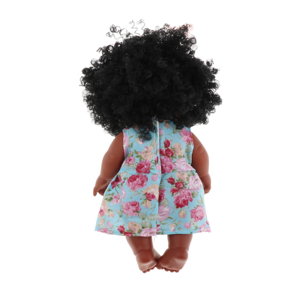 11 Inch African American Baby Black Doll, Lifelike Silicone  Newborn Baby