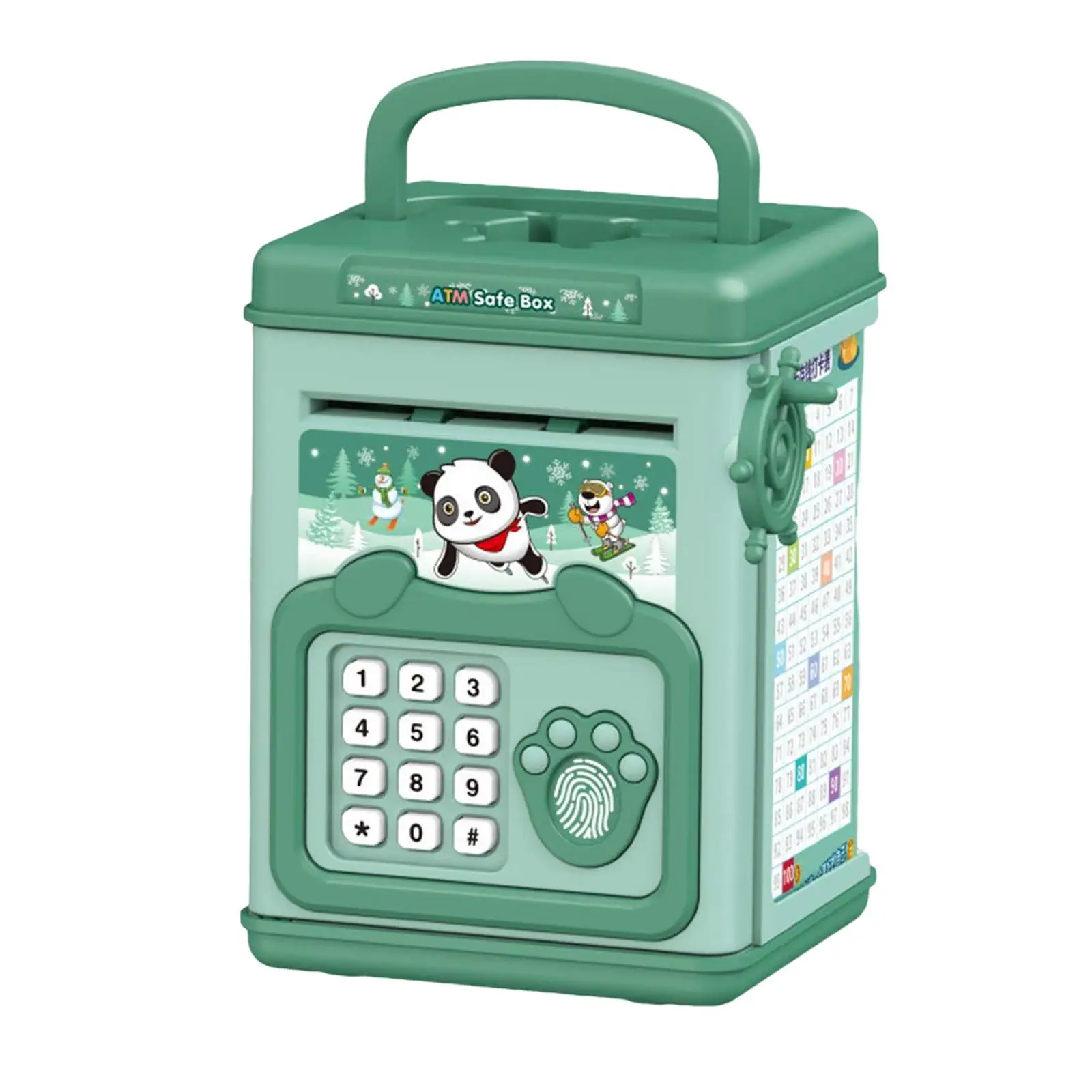 Piggy Bank Automatic Scrolling Toy Cash Battery Powered Piggy Bank Electronic