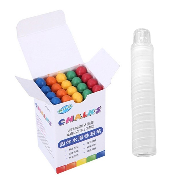 5 Vibrant Colors Chalks Dustless Painting Drawing Pen for Class