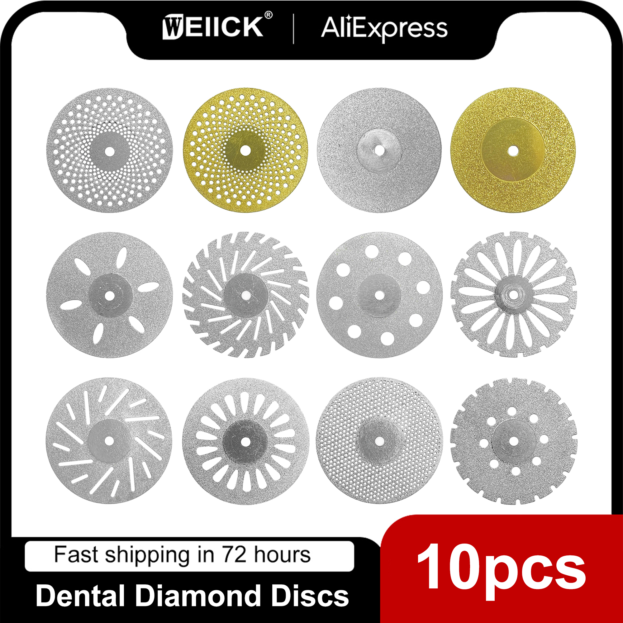 Best of 10Pcs WellCK Dental Lab Polishing Diamond Discs 0.25mm Double Side Coating Disk Dentist Rotary Cutting Tool For Polisher Machine Reviews & Tips