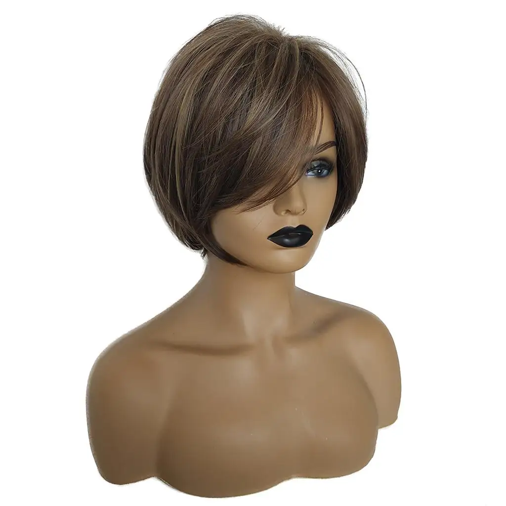 Womens Fashion   Feathered Straight Highlights Bob Style Synthetic  OK