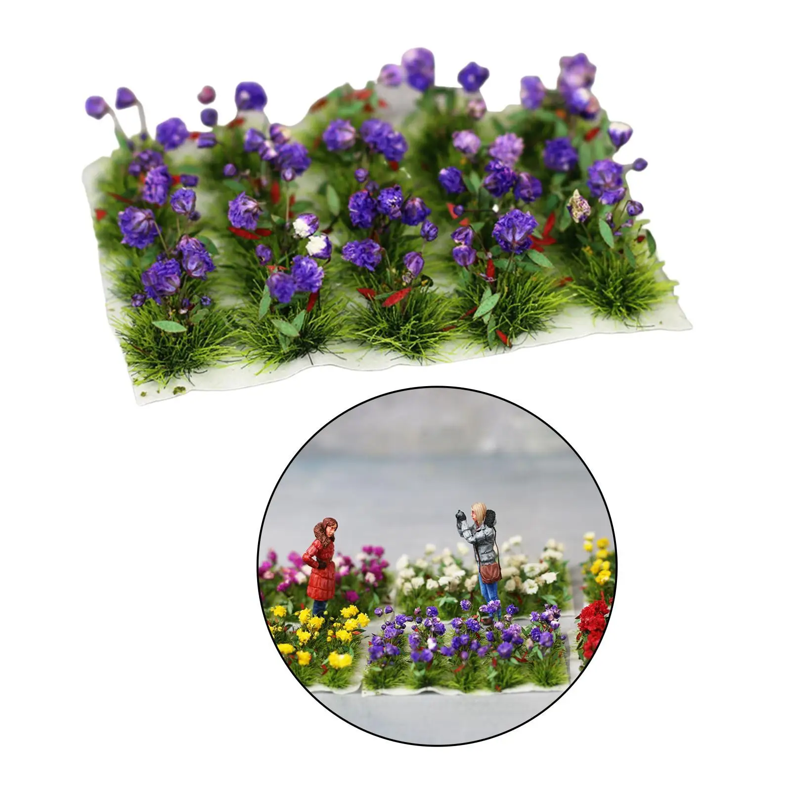 Miniature Simulation Flower Cluster Model Railway Grass Diorama Layout