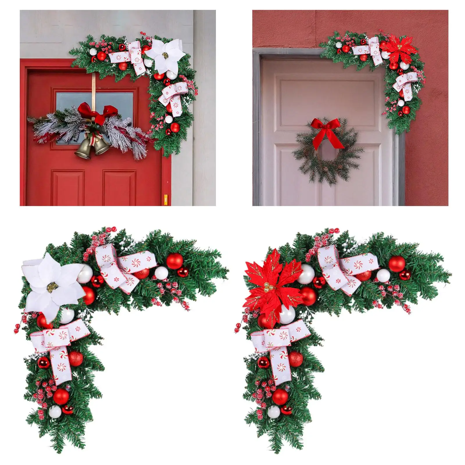 Christmas Swag Indoor Artificial Door Wreath for Hotel Housewarming Birthday