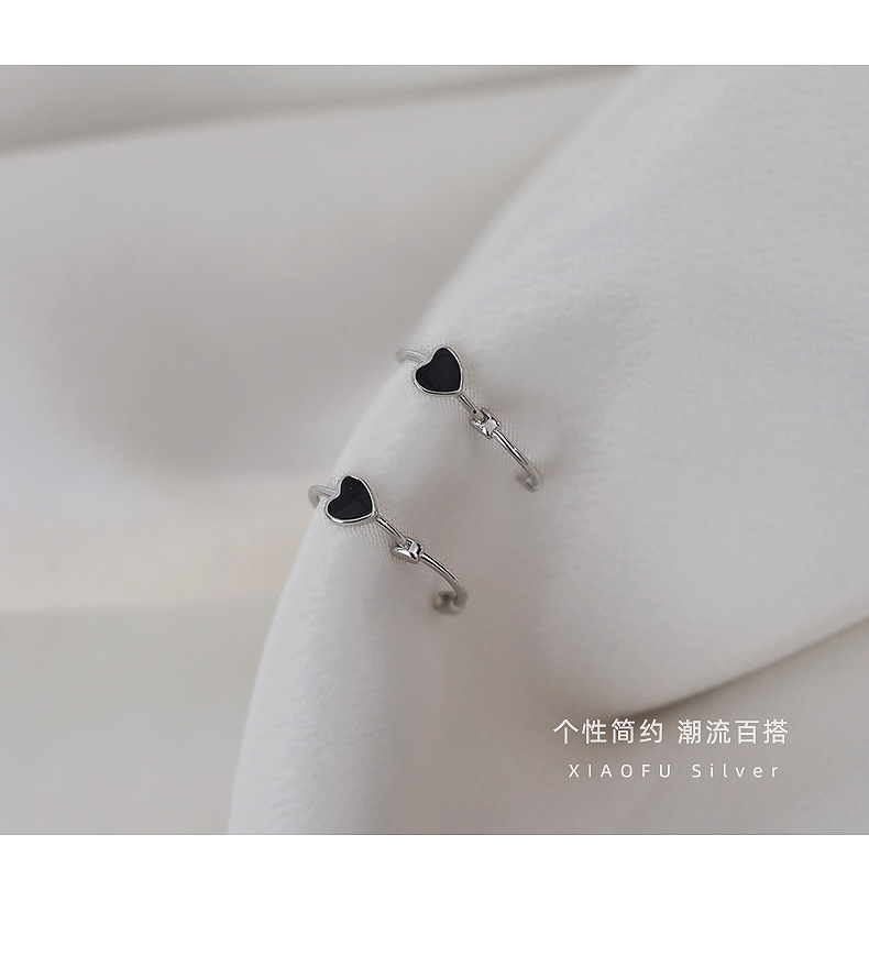 REETI Herz-Creolen aus 925er-Sterlingsilber für Damen, Silberschmuck, Geschenke, trendige Anfangsohrringe – Detail 3