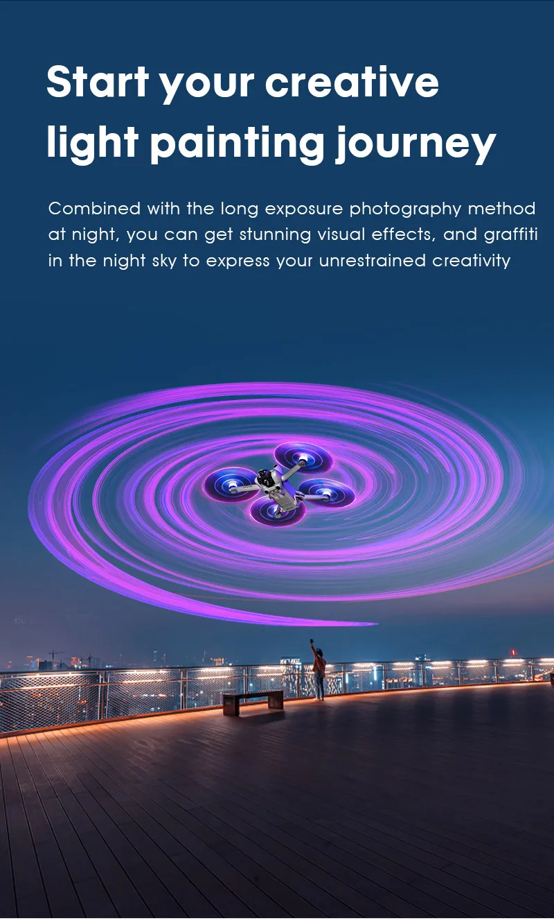 LED Light Flash Propeller, start your creative light painting journey . combining the long exposure photography method at night, you