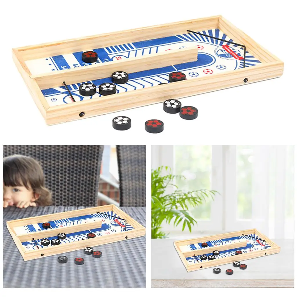 Wood Sling Foosball  Game Board Hockey Board Bouce Chess Toys