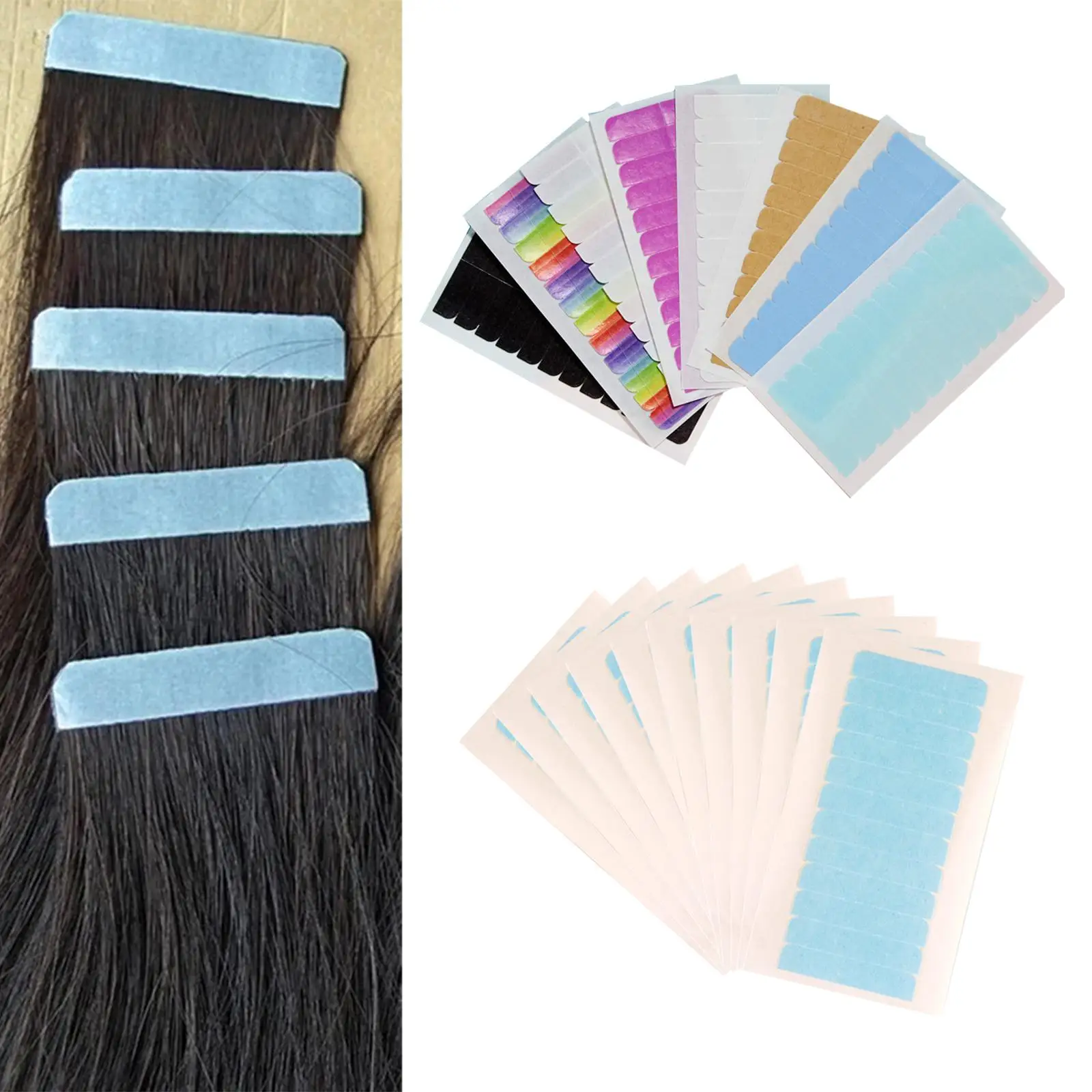 Pre Cut Extension Tape Hair Piece Toupee Tape Waterproof Wig Supplies 4cm Adhesive for Salons DIY Replacement Girls