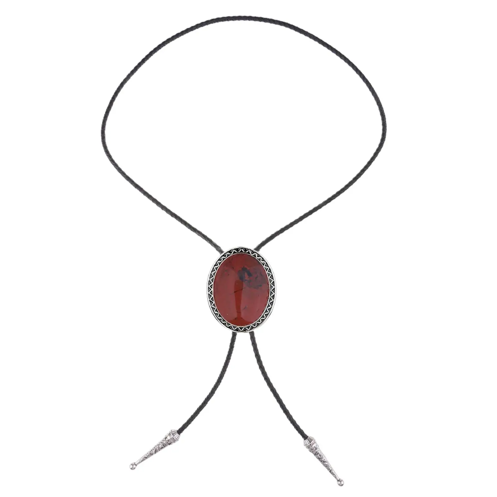 Retro Style Necktie Necklace PU Leather Rope for Cosplay Banquet Graduation