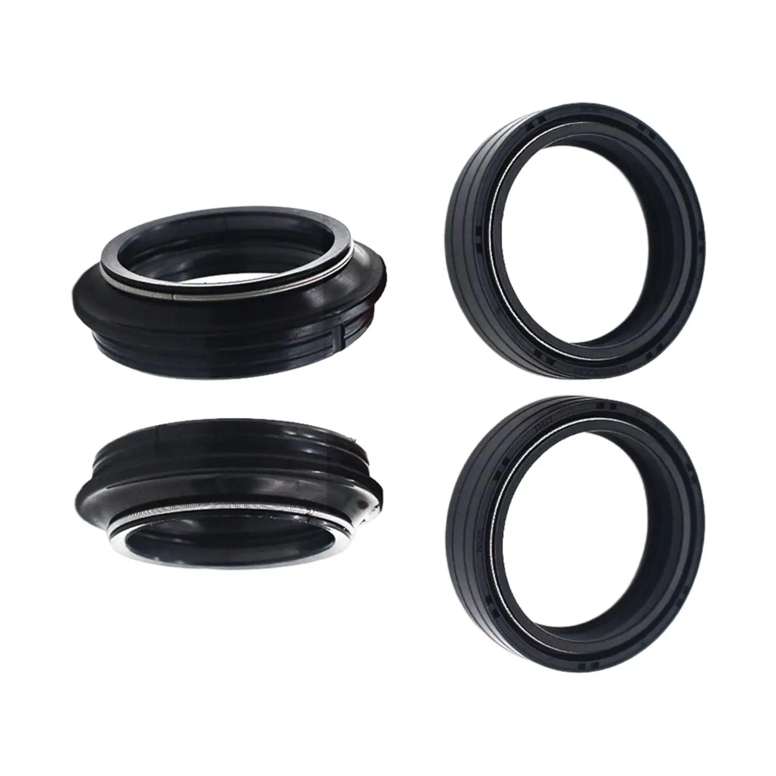 Front Fork Shock Oil Seal and Dust Seal Set Rubber Motorcycle Accessories for