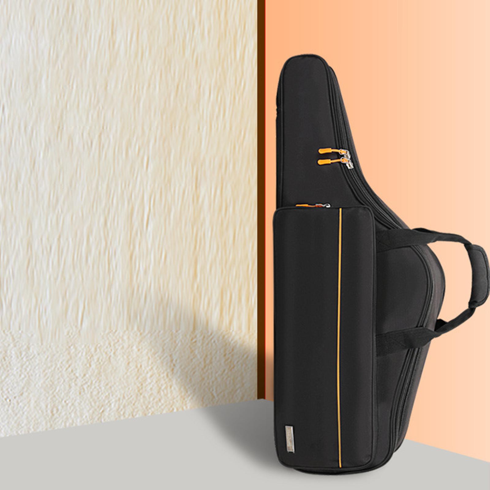 Saxophone Storage Bag Carrying Case Waterproof Accessories Portable Thicken with Exterior Pocket for B Flat Tenor Sax Outdoor