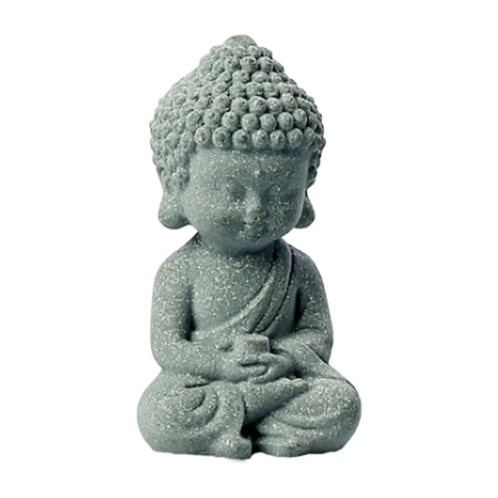 Resin Buddha Statue Meditation Ornament Handcrafted Meditating Figurines Sitting Buddha Statue for Home Porch Desktop Shop Hotel