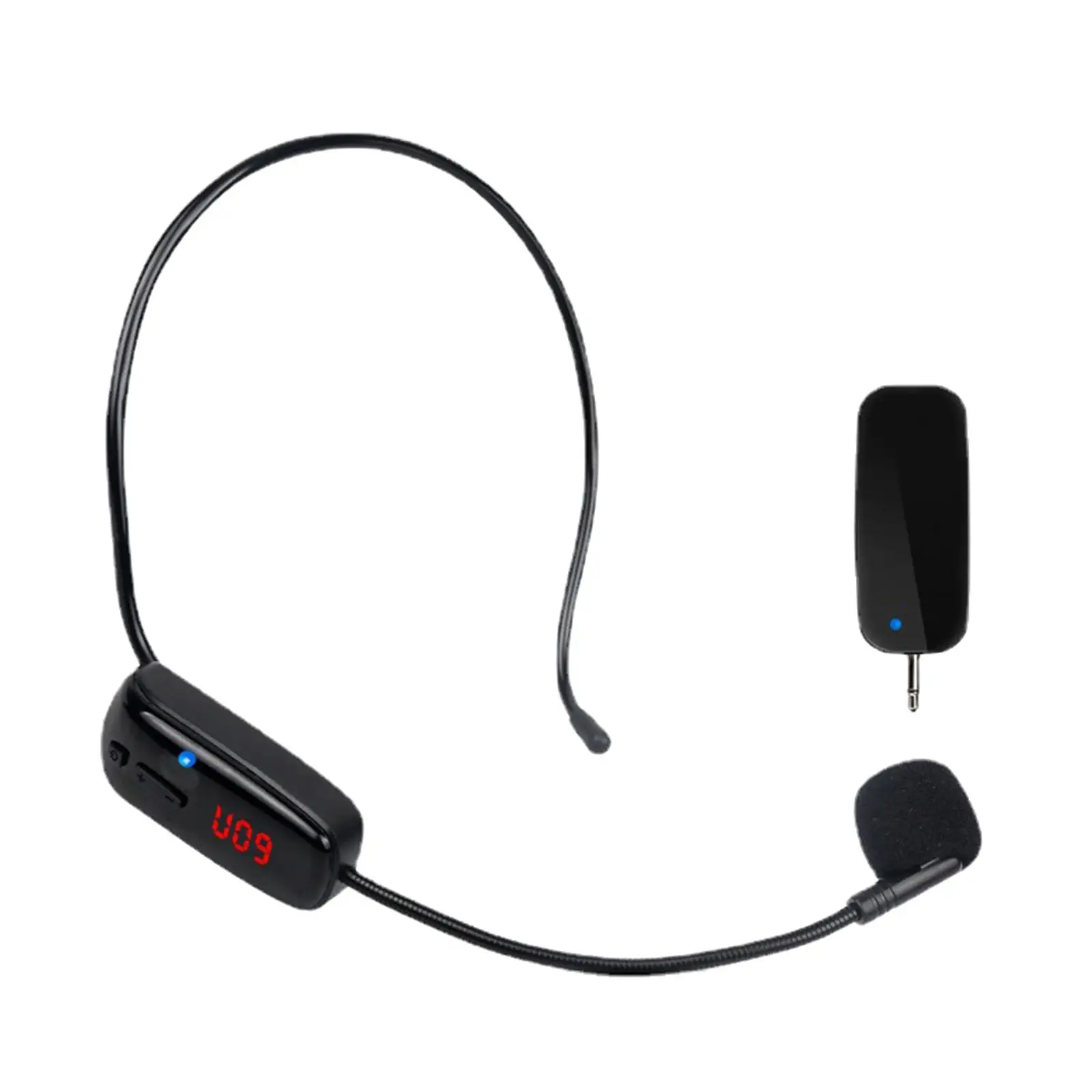 Microphone Headset Mic Wireless for Loudspeaker Flexible Professional 2.4G