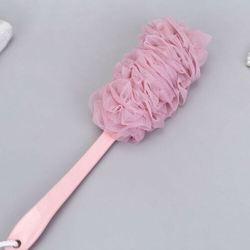 1PCS Lange Griff Bad Pinsel Zurück Bad Dusche Wäscher Körper Weiche Mesh Peeling Puff Sauber Selbst Bad Zurück Pinsel – Detail 6