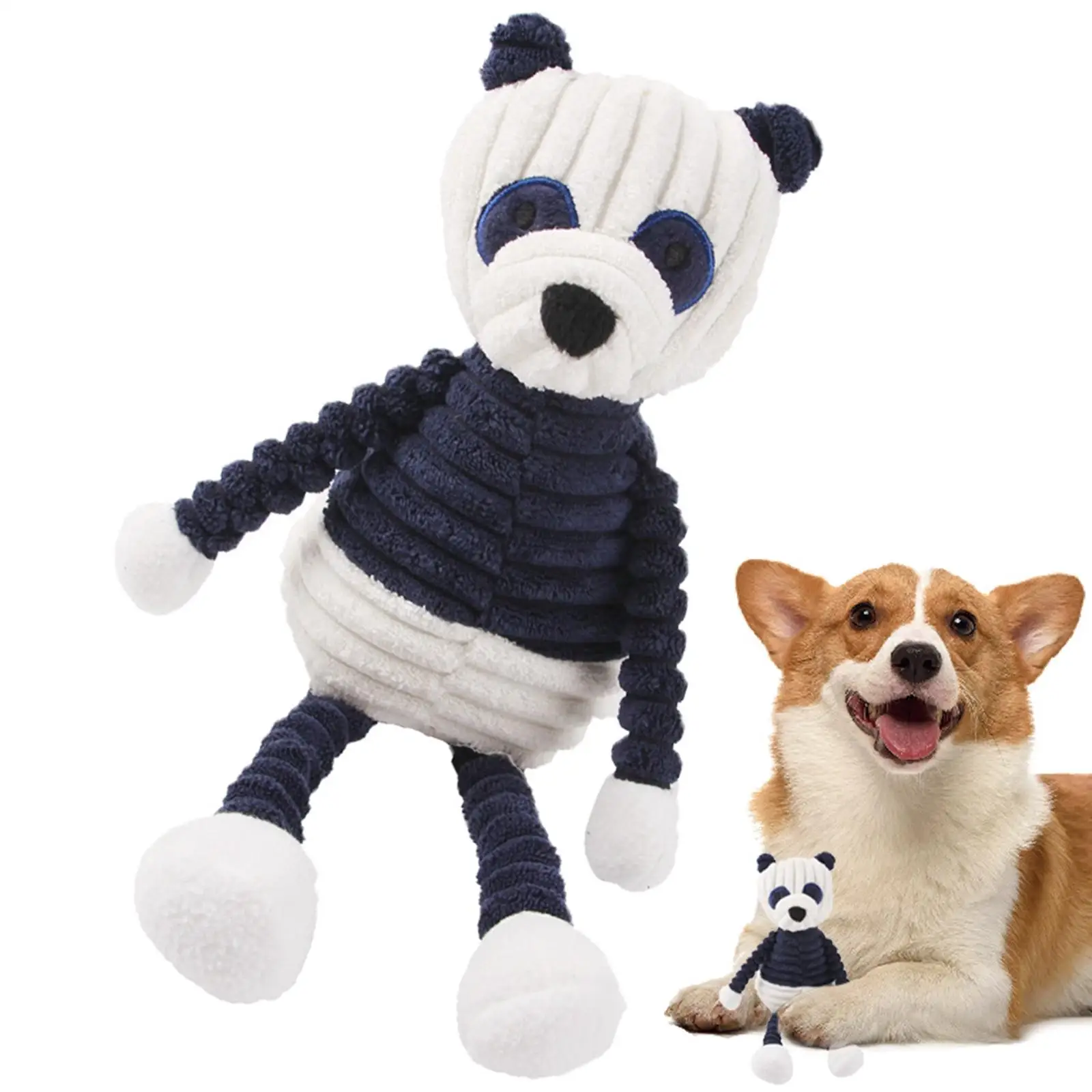 Cute Panda Doll Bite Resistant Comfortable Dog Chew Toy for Small Puppy and Medium Dogs Pets Activity Body Exercise Cats Playing