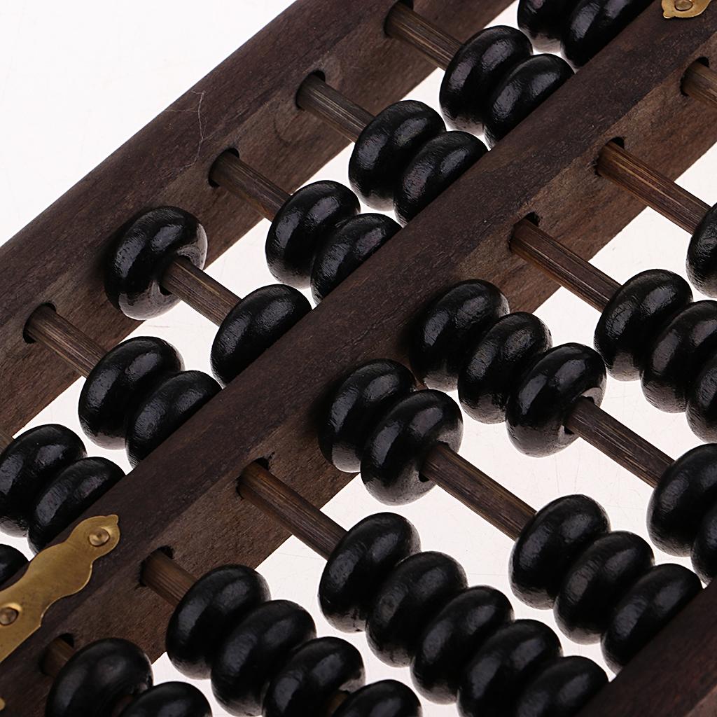 Prettyia     9     Digits     Black     Chinese     Wooden     Abacus    