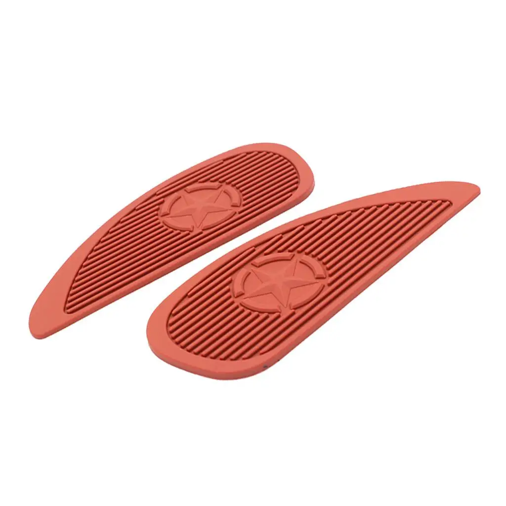 2pcs Motorcycle Tank Traction Pads Side Gas Fuel Protector Pad