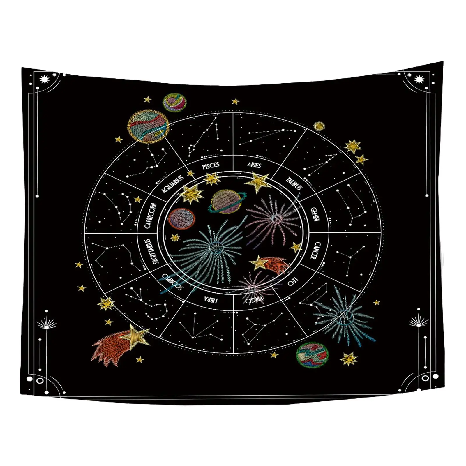 Aesthetic Bohemia Constellation Tapestry Wall Background Decoration Star Blanket for Home Decoration Hotel Bookshelf Ceiling