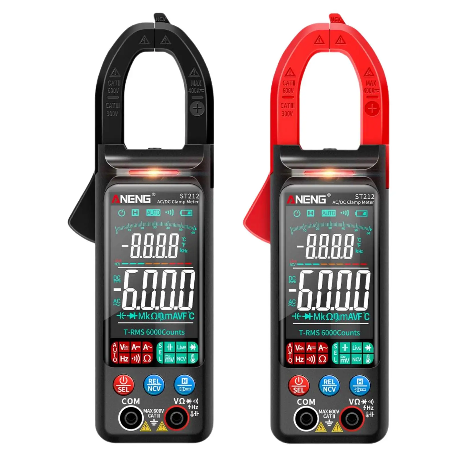 Digital Clamp Meter DC/ Current 6000 Counts Multimeter Voltage Tester Capitance Resistance s Test