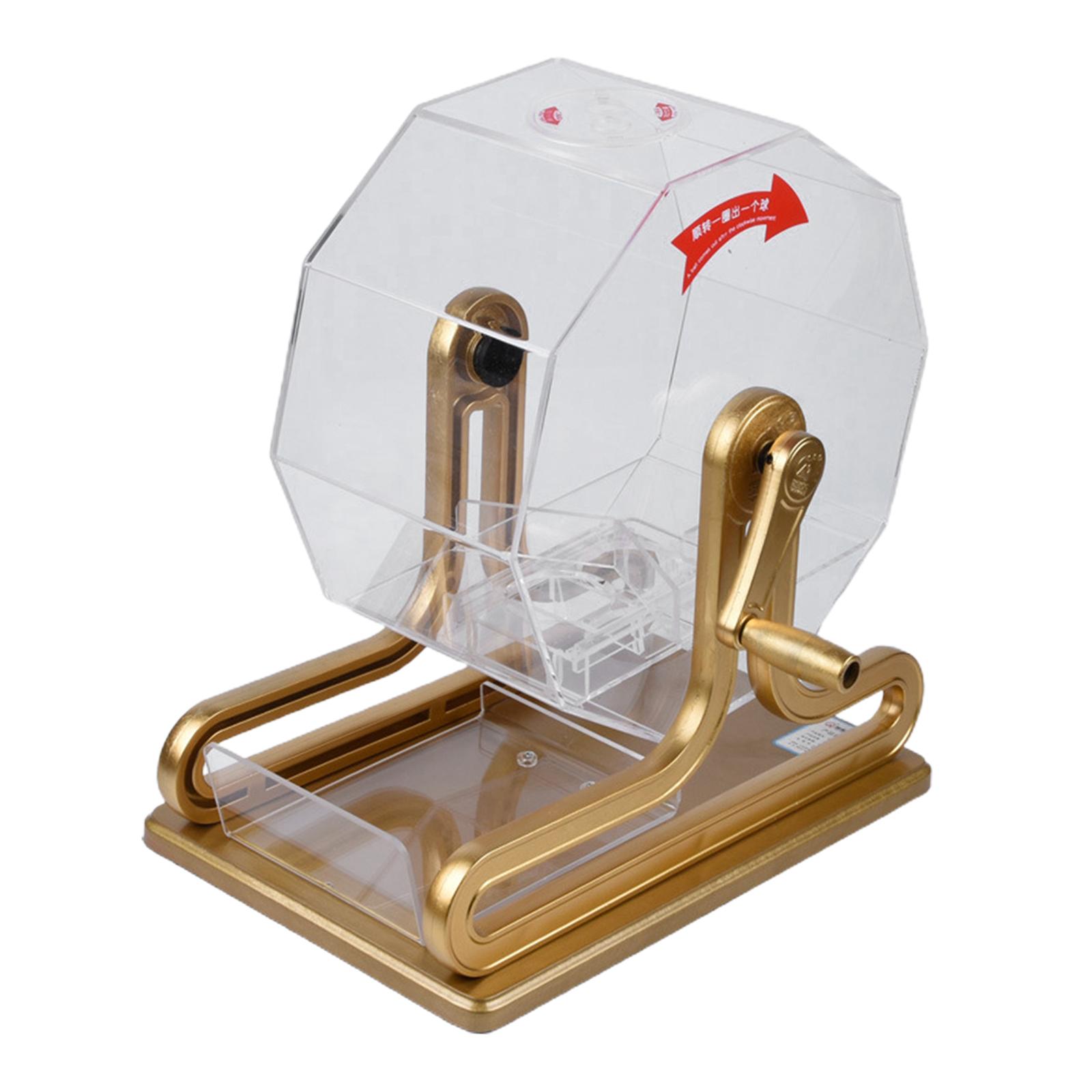 Classic Hand Crank Lucky Number Machine Lucky Number Picker Dispenser Lottery Machine for Barbeque Party Favors Family Game