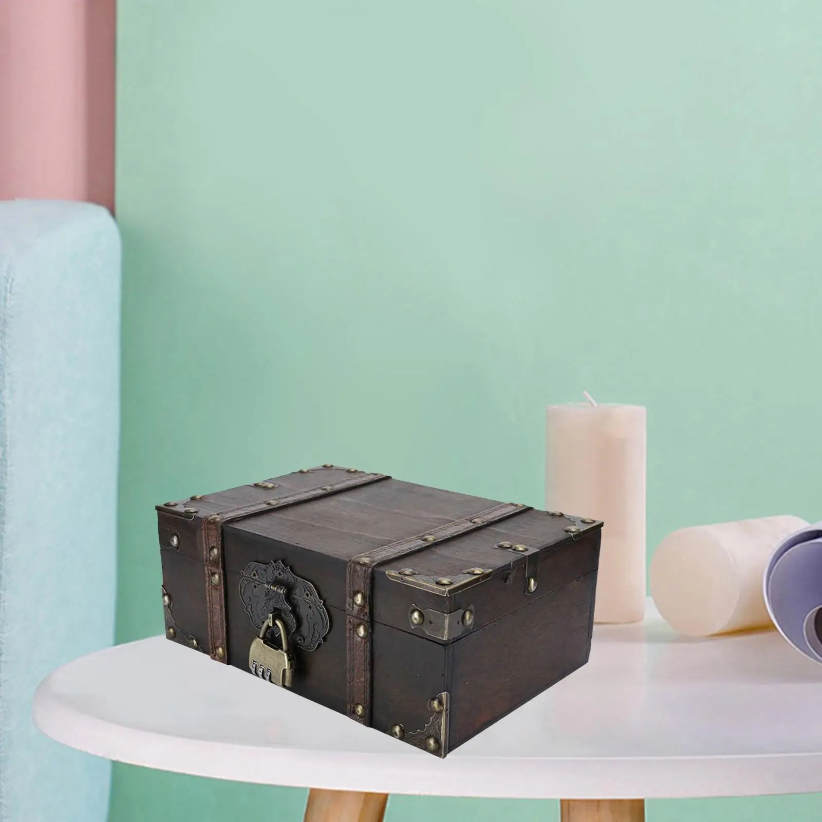 Wooden Chest Wooden Jewelry Storage Box Suitcase Organizer