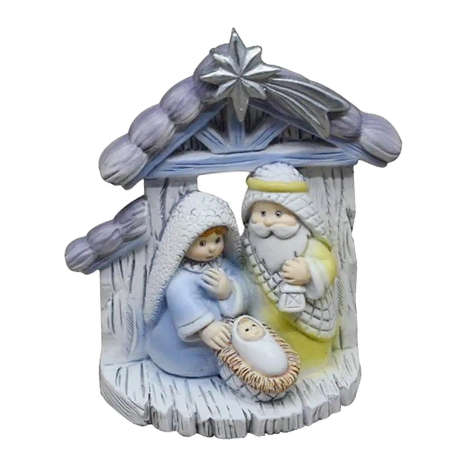 Nativity Scene Holy Family Figurine Religious Figurine Resin Decorative Craft