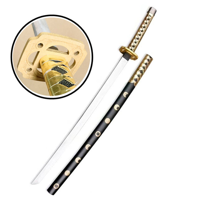 金色鍔付き　レイピア Touken Ranbu Mikazuki Munechika Sword 104cm Wooden Anime