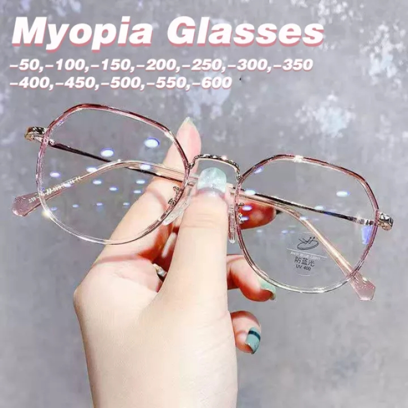 Myopie-Glasse für Damen mit Minus-Grad, runder Kurzsichtigkeitsbrille, fertiger Dioptrien -0,5 -1,5 -2,0 -2,5 -3,0 bis -6 – Detail 3