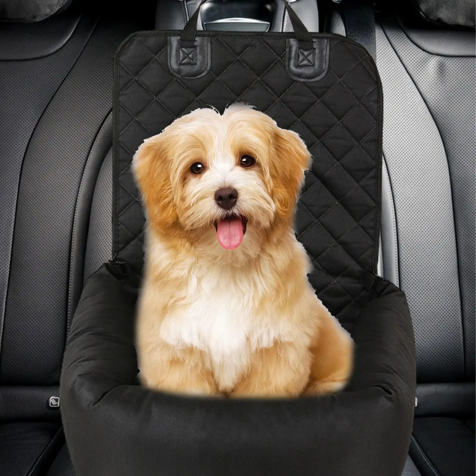 Dog Car Seat Bed Portable Seat Center Console Dog Seat Stable Lightweight Pet Supplies Travel Carrier Bed Car Armrest Dog Seat