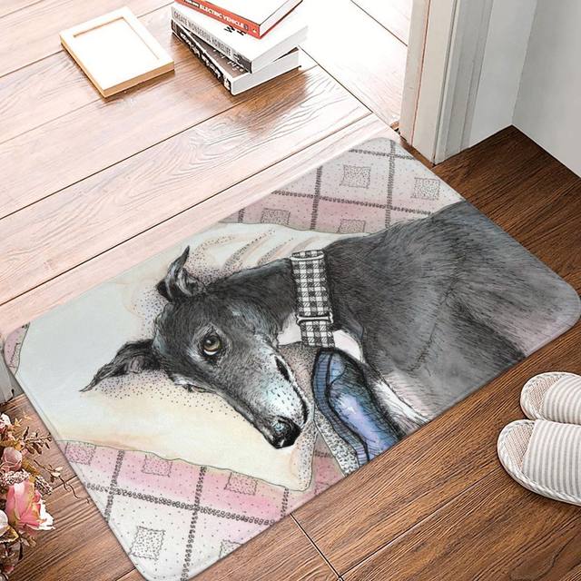 Winter Hound Front Door Mat Indoor Quick Dry Greyhound Whippet Sighthound  Dog Doormat Floor Bathroom Entrance Rug Carpet - AliExpress