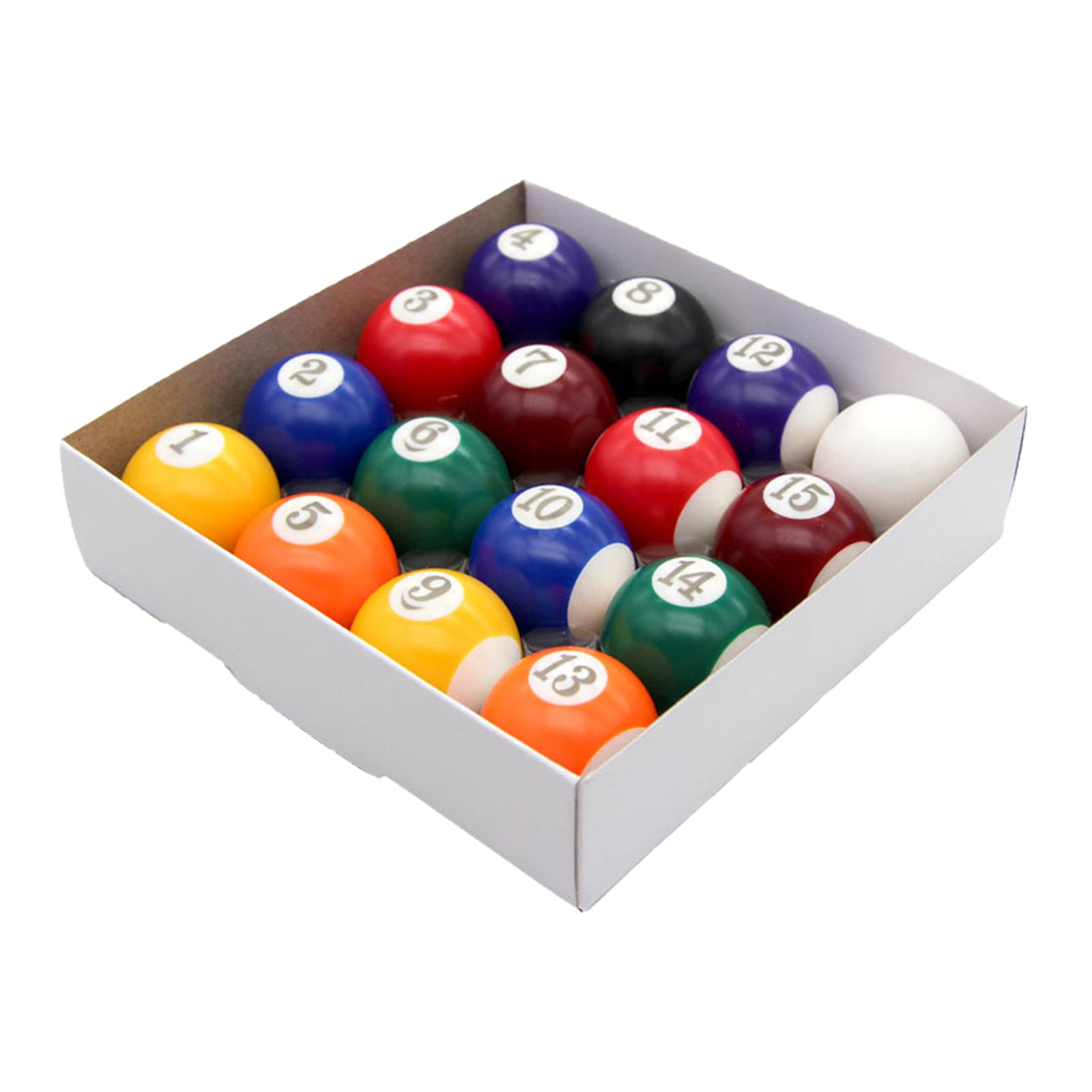 16x Pool Balls Multipurpose Lightweight Resin Table Accessory Pool Table Mini Pool Ball for Desktop Bars Indoor Leisure Exercise