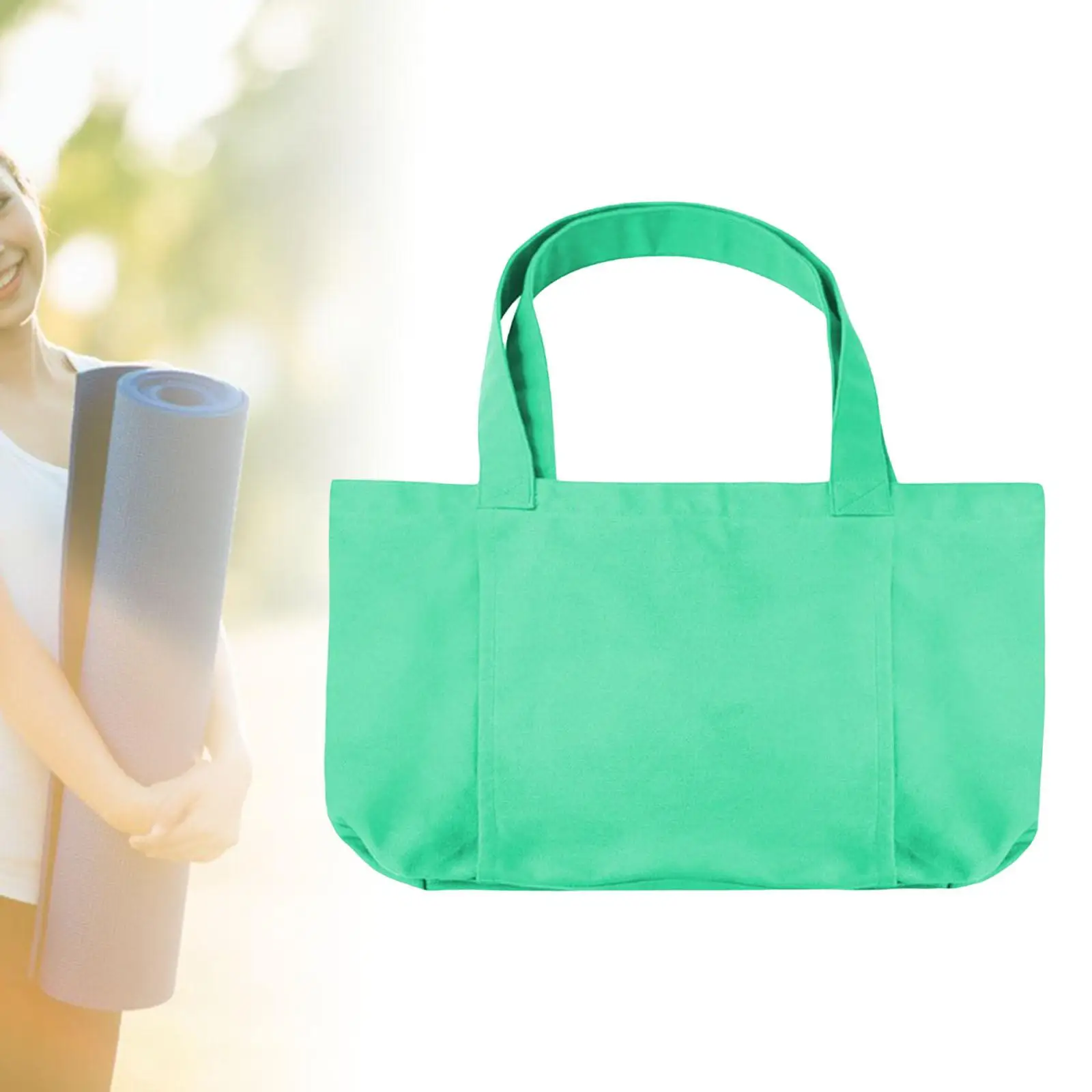 Women Yoga Bag Mat Carriers Portable Shoulder Bag for Beach Gym Workout Multi-Functional Canvas Tote Shoulder Bag