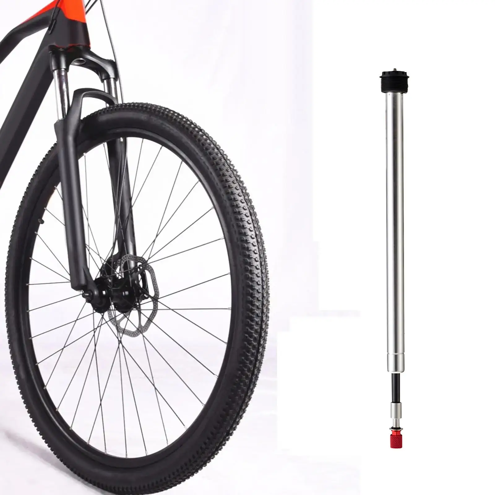 Bicycle Front Fork Repair Rod Replacement Durable Accessory 34mm Bike Fork Repair Parts Air Pneumatic Rod for Mountain Bike