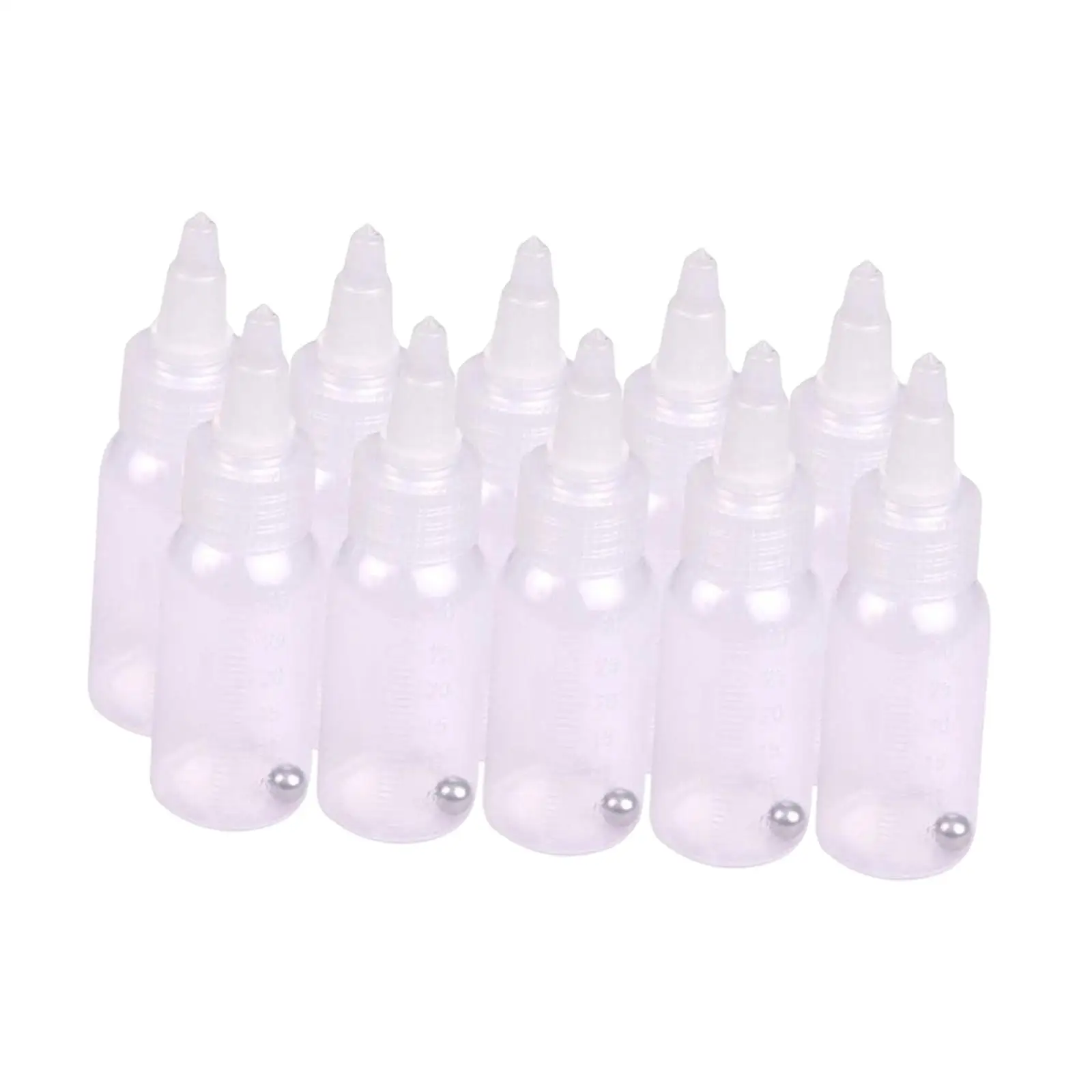 10Pcs 30ml Paint Dropper Bottles with Mixing Bead Mixed for Arts Model Paint