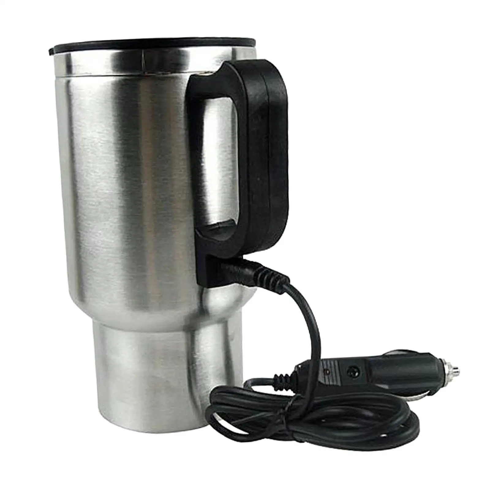 Car Electric Heating Mug Cup Travel Kettle 12V 0.48L Water Bottle Stainless Steel for Water Tea Coffee Milk Multipurpose