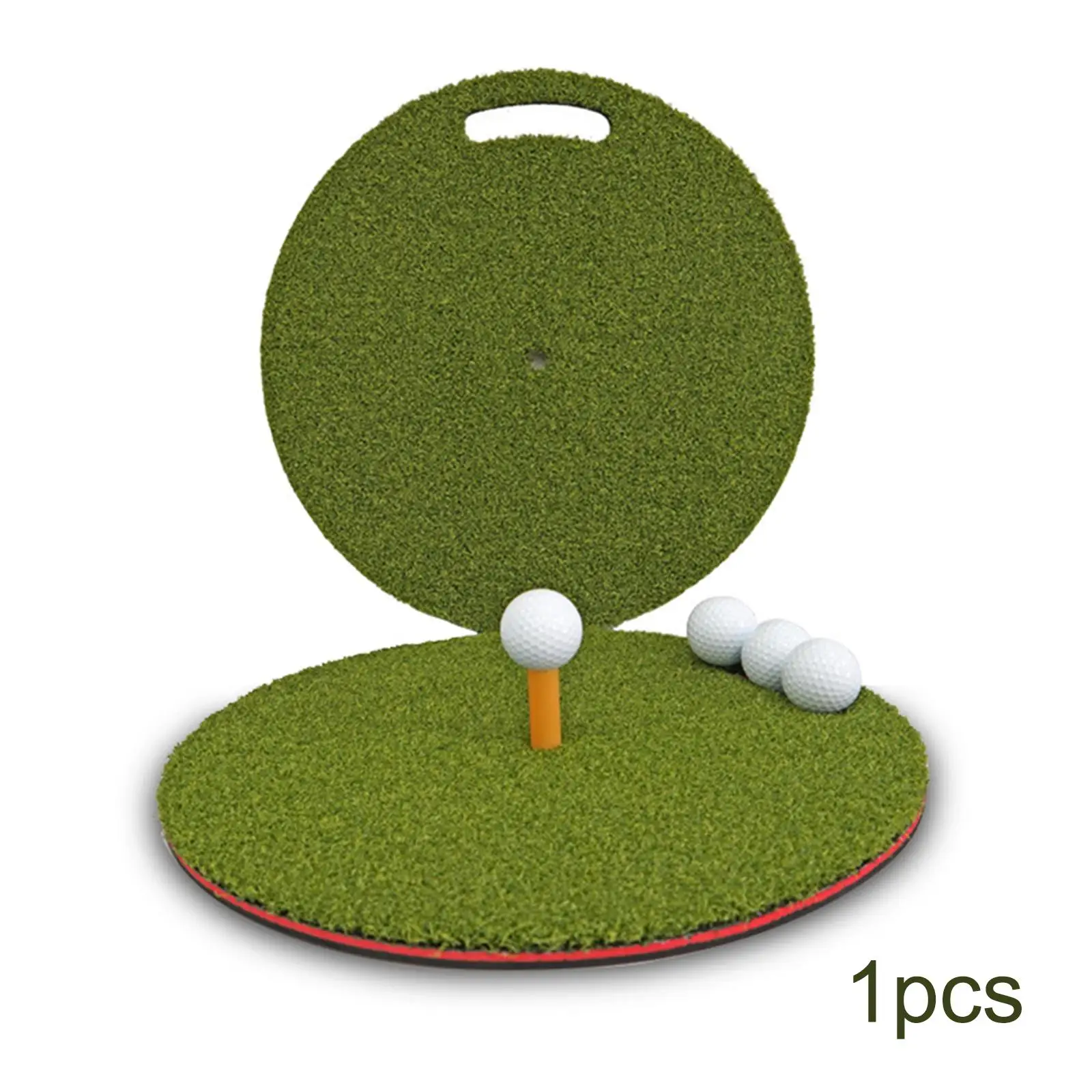 Golf Swing Hitting Mat Portable Golf Turf Mat Realistic Grass Putting Mat with Rubber Base Indoor Swing Tool