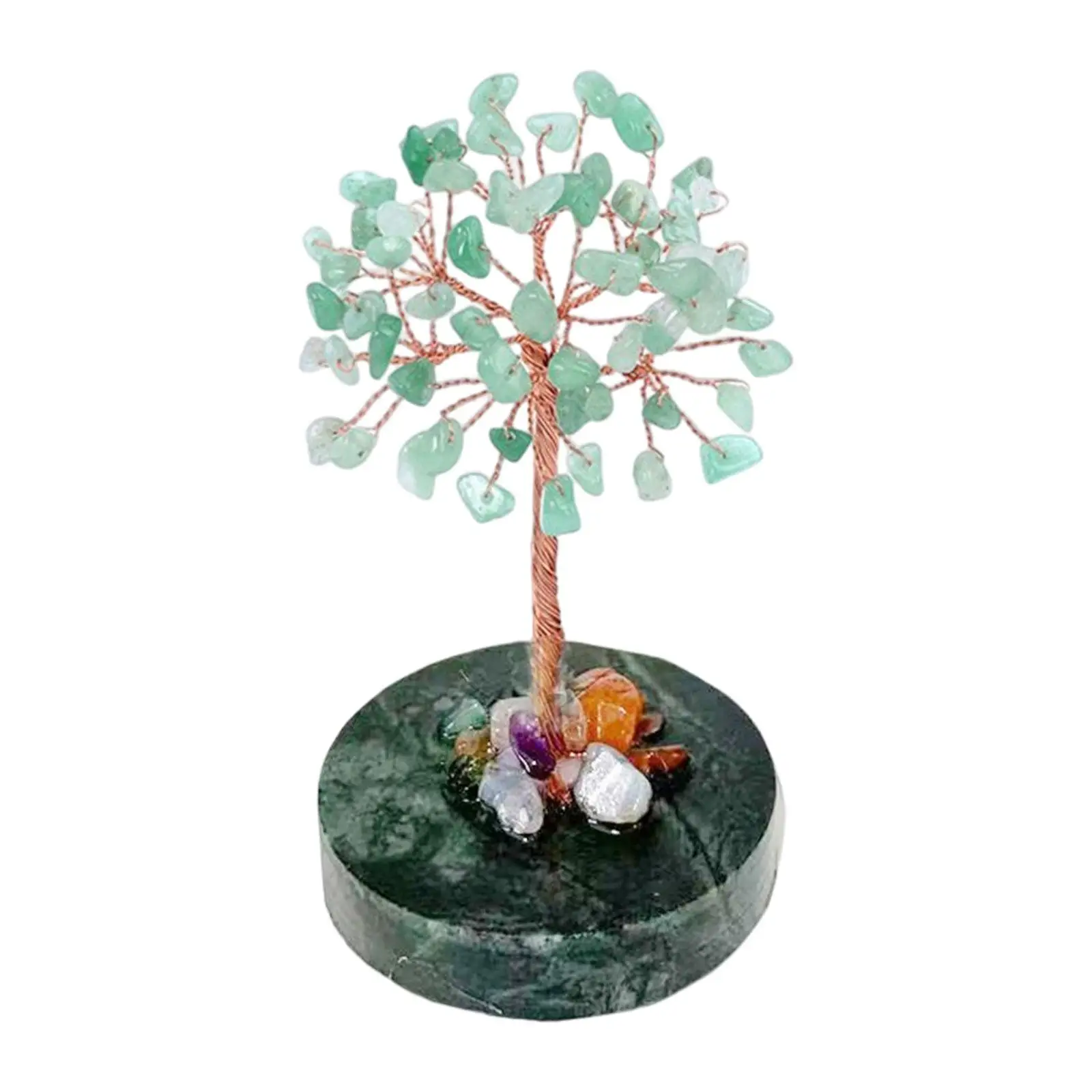 Feng Shui Tree Ornament Desktop Decoration Photo Props Scene Layout Handcraft Art Decor with Base Figurines for Indoor Wedding